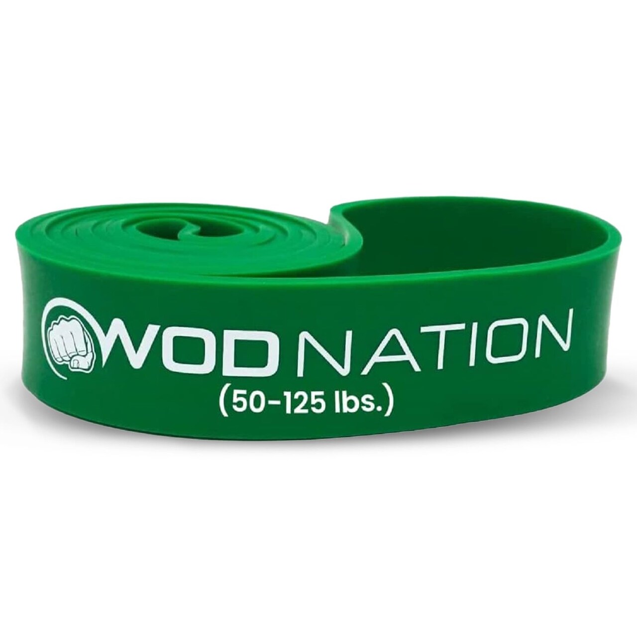 Single Pull Up Assistance Band (50 - 125lbs Green Band) - Best for Pullup Assist, Chin Ups, Resistance Bands Exercise, Stretch, Mobility Work & Serious Fitness - 41 inch Straps